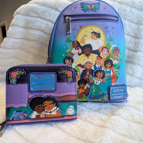 Loungefly Handbags - Loungefly Disney Encanto Madrigal Family Portrait Mini Backpack and Wallet set
